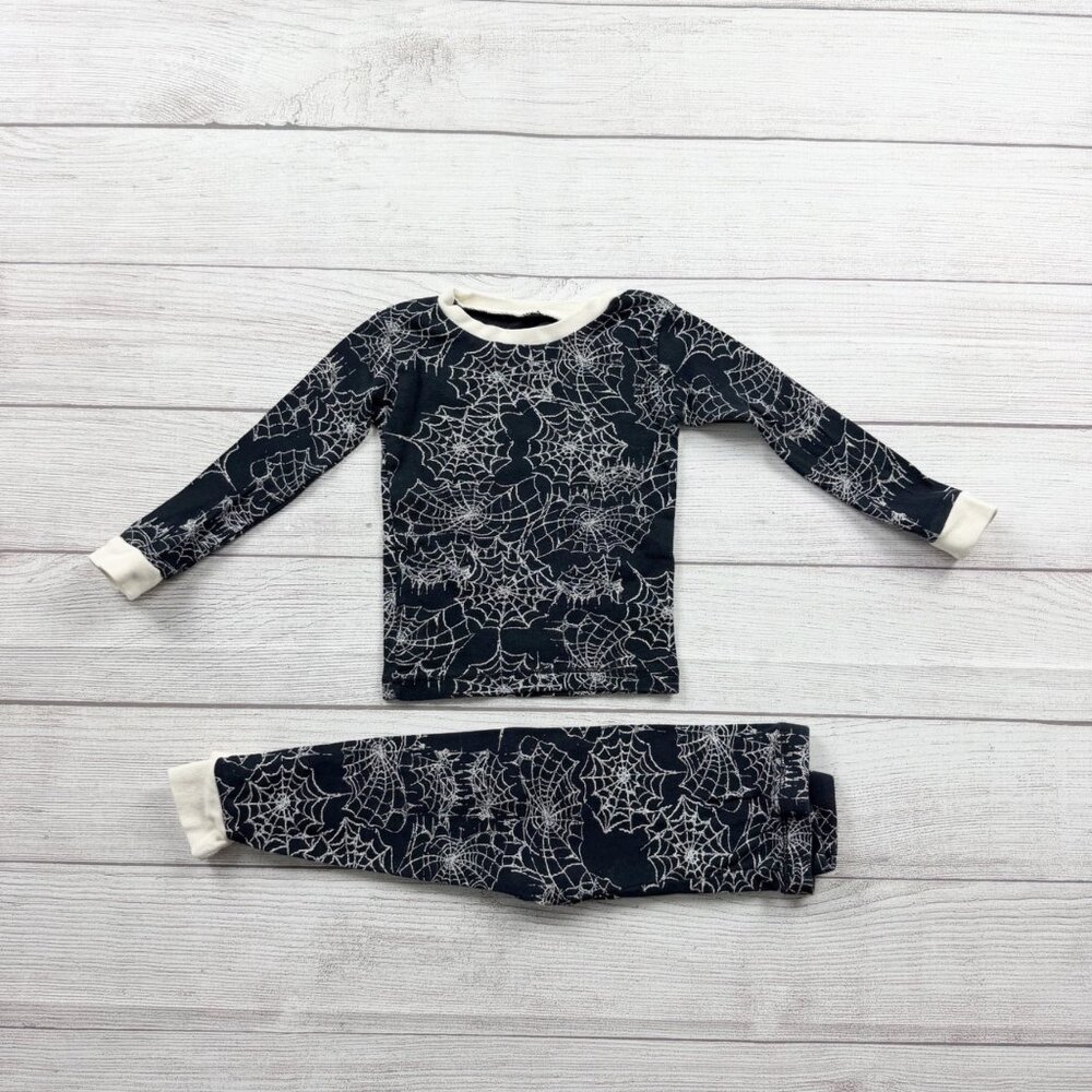 Burt's Bees Baby Halloween Pajamas Set Spiderweb Print Snug Fit 18-24 Months